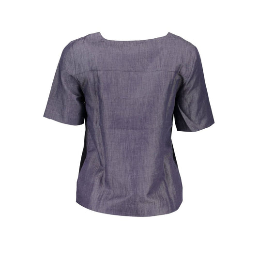 Blue Cotton Women's T-Shirt