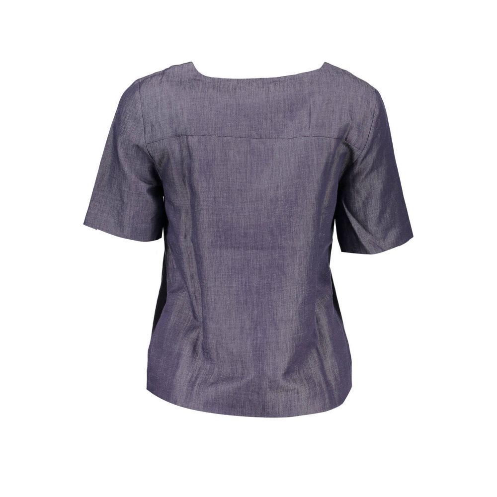 Blue Cotton Women's T-Shirt