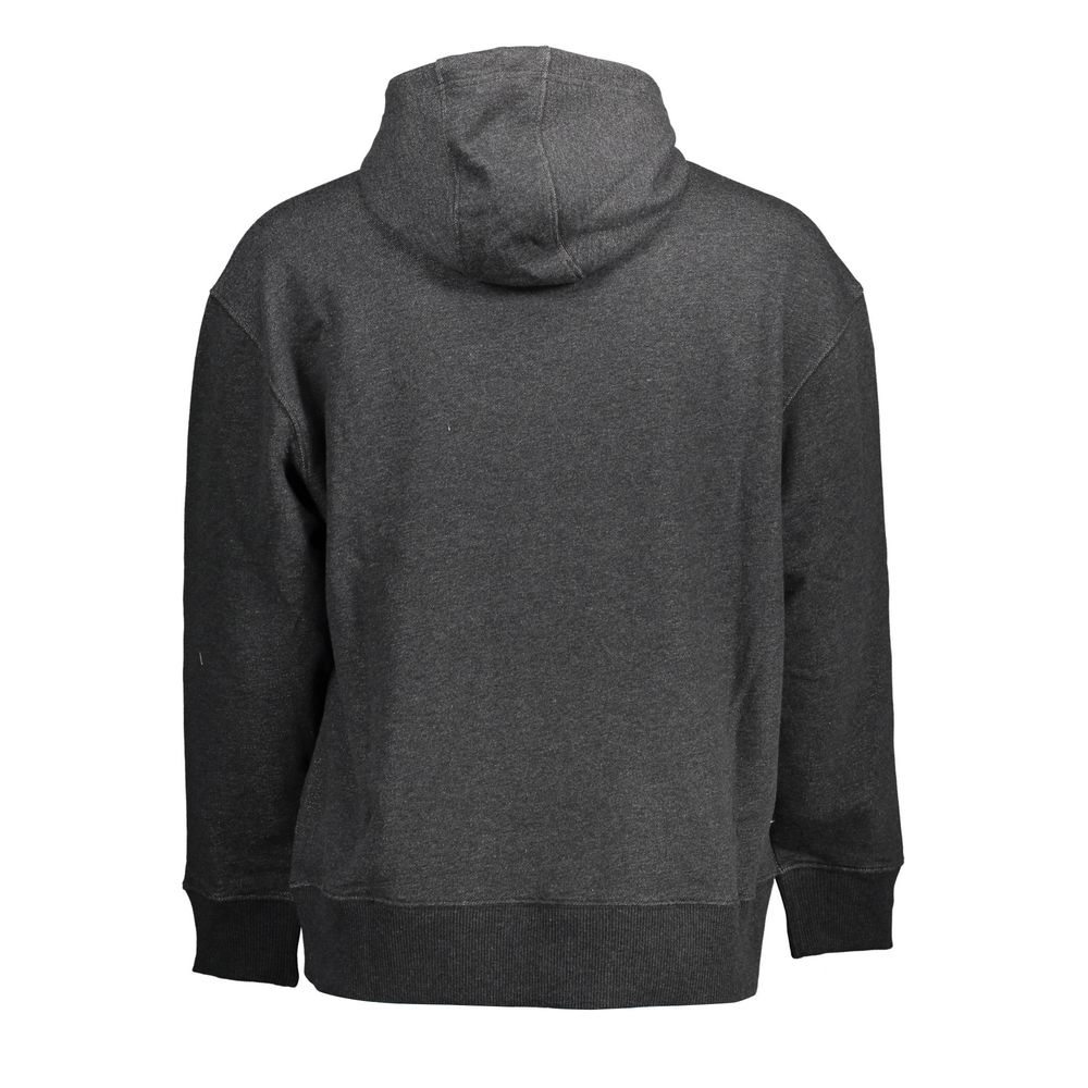 Black Cotton Mens Hoodie