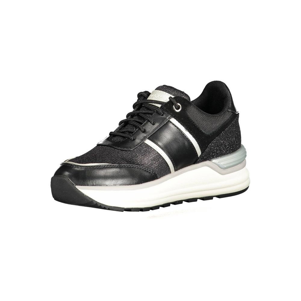 Black Polyester Sneaker