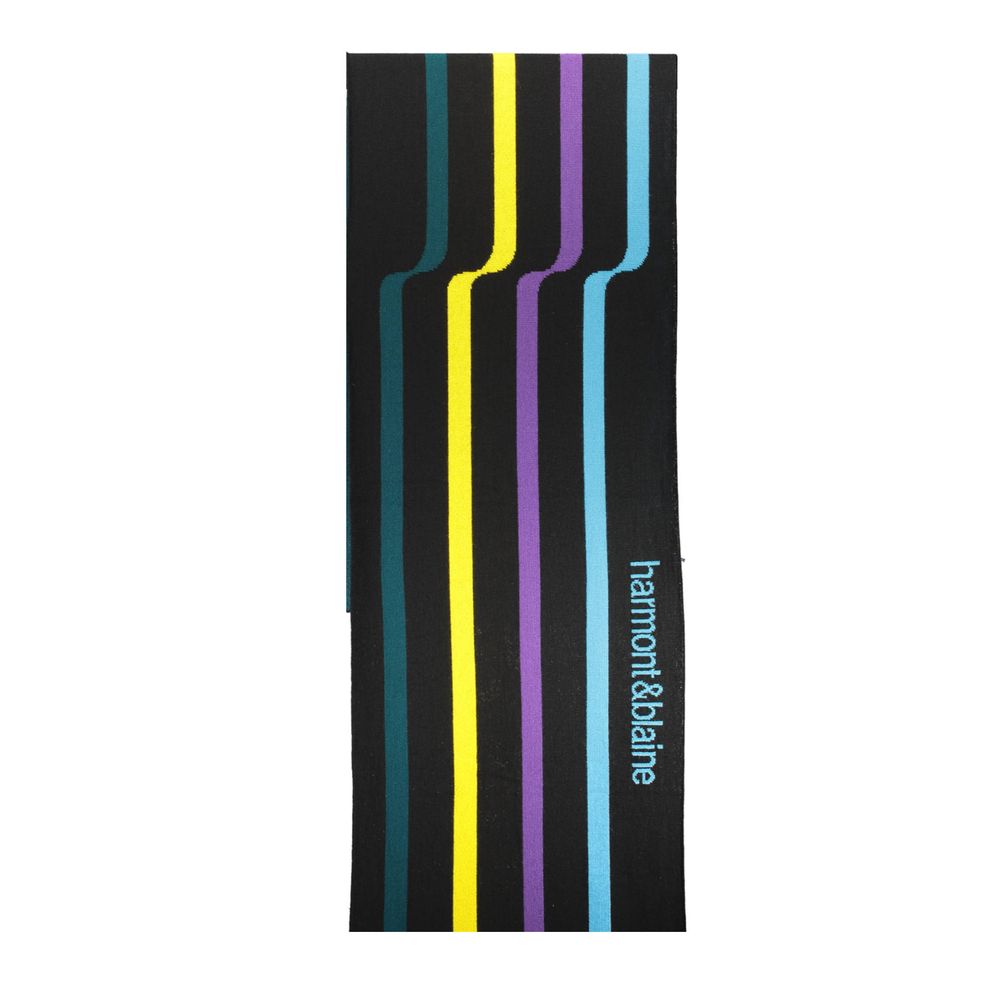 Black Wool Men Scarf