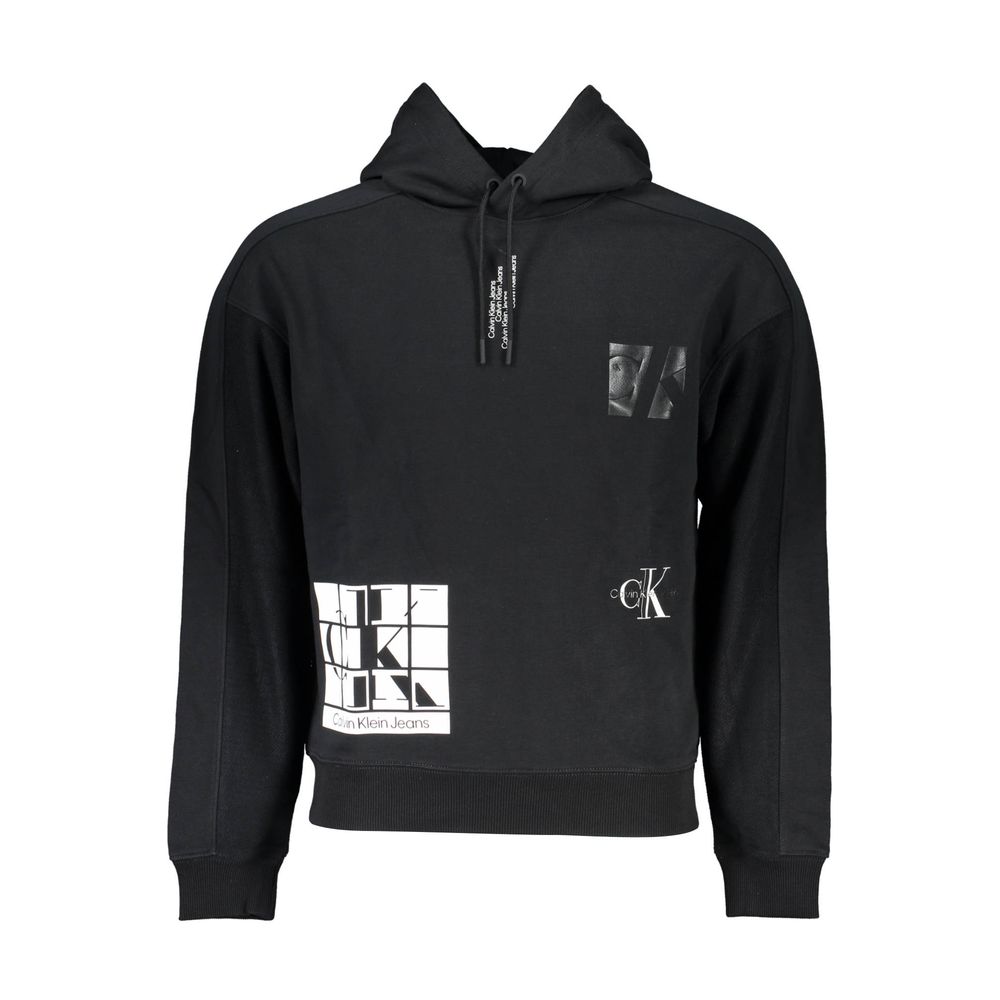 Black Cotton Men Sweater