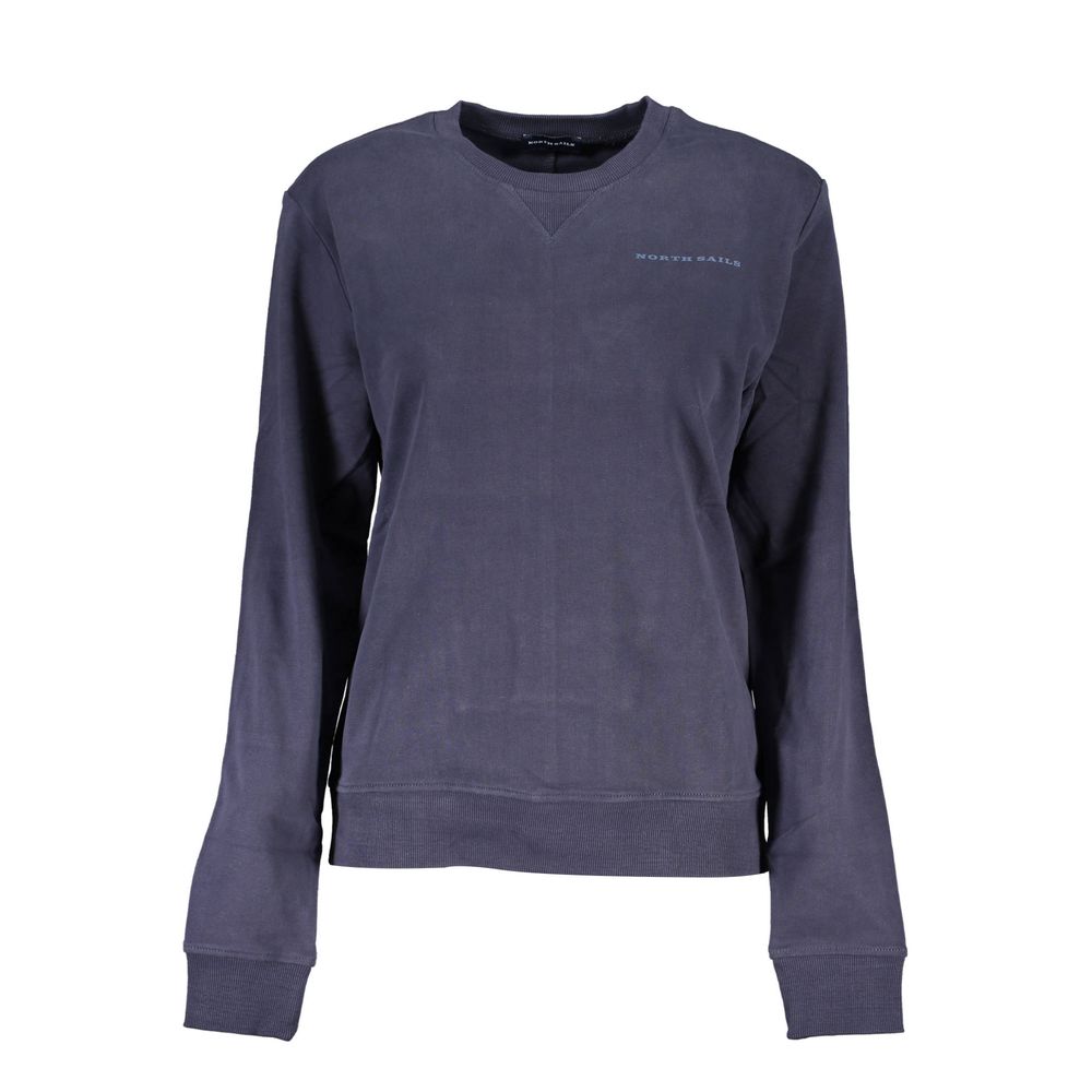 Blue Cotton Women Sweater