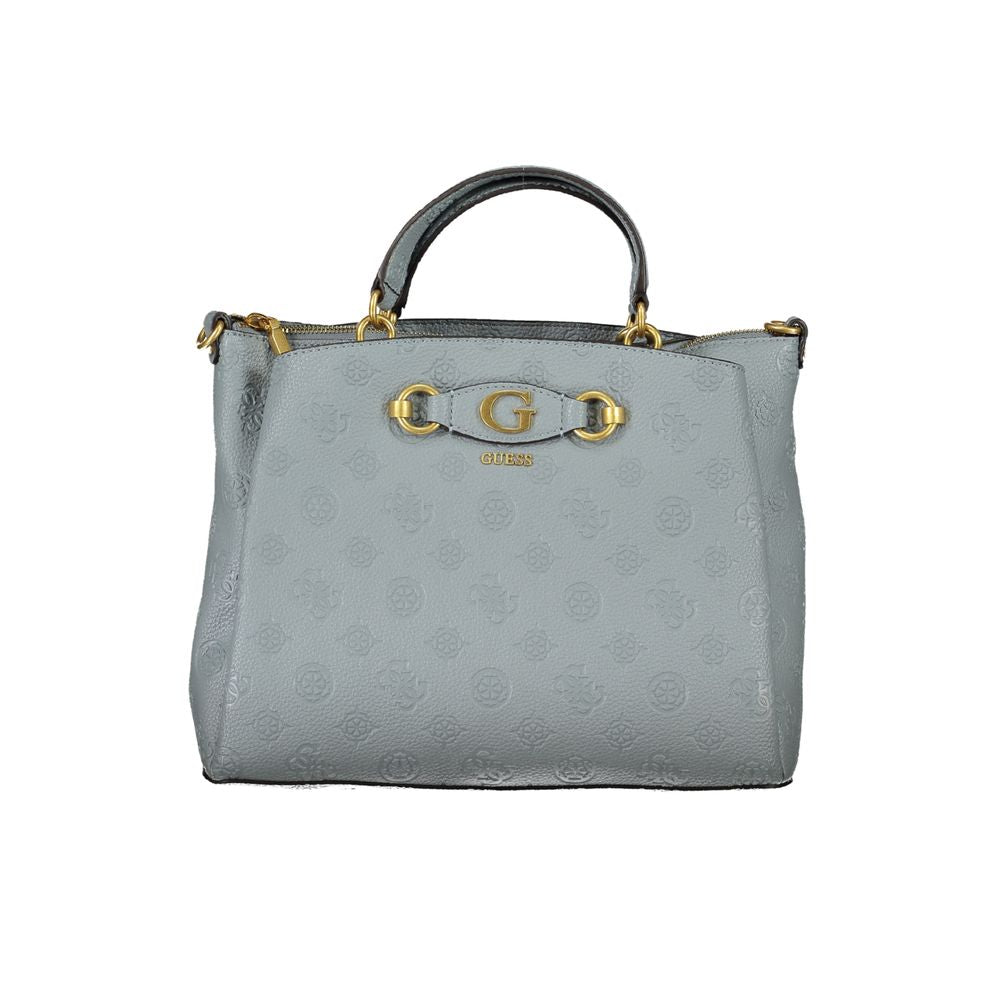 Light Blue Polyethylene Women Handbag