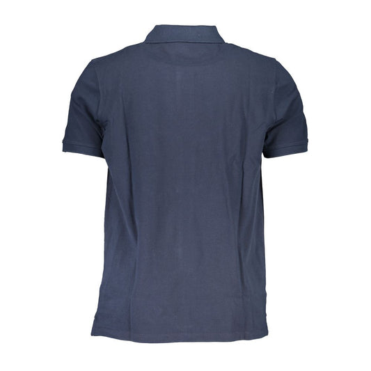 Blue Organic Cotton Men Polo Shirt