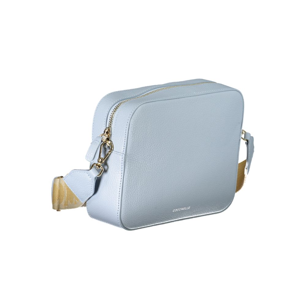 Light Blue Leather Women Handbag