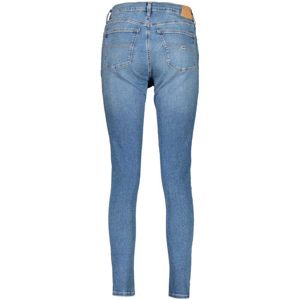 Blue Cotton Skinny Jeans