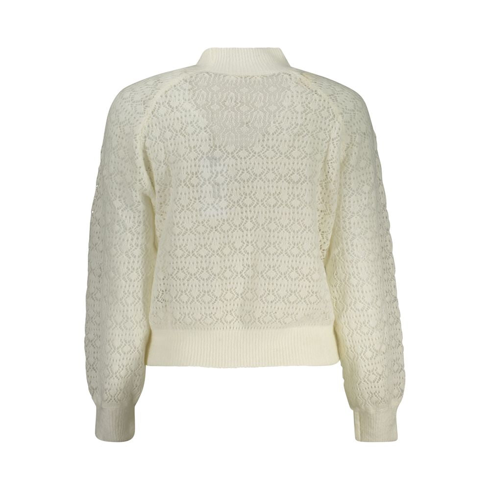 White Alpaca Leather Sweatshirt