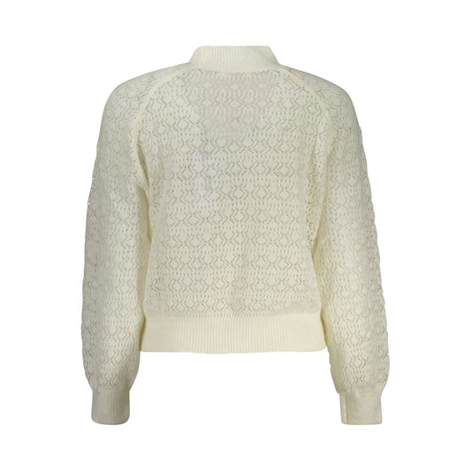 White Alpaca Leather Sweatshirt