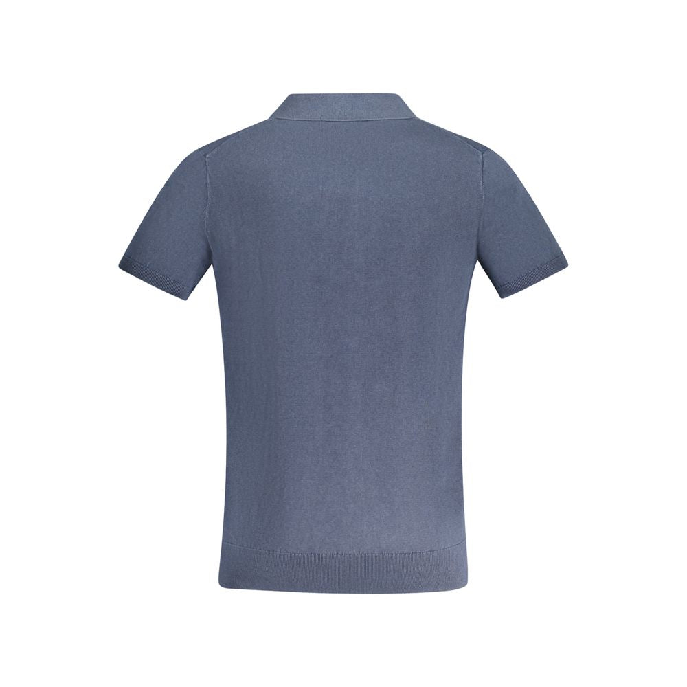 Blue Cotton Polo Shirt
