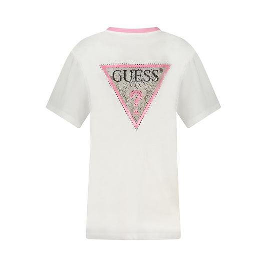 White Cotton Women T-Shirt