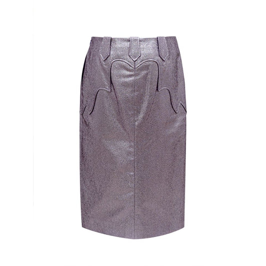 Purple Polyamide Midi Skirt