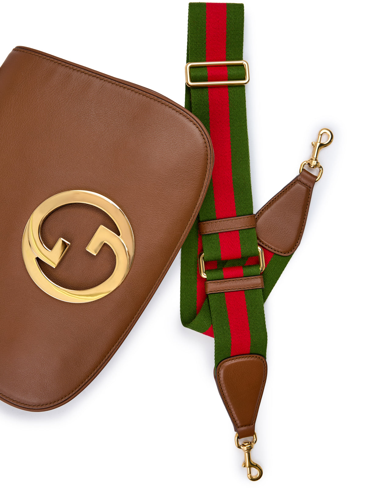 Roxy Brown Calfskin Shoulder Flap Bag