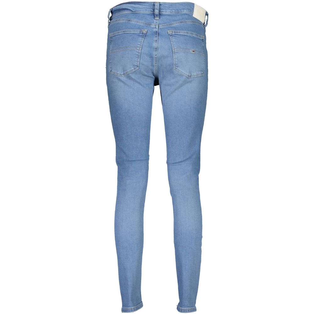 Blue Cotton Skinny Jeans
