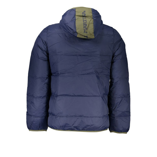 Blue Polyamide Men Jacket