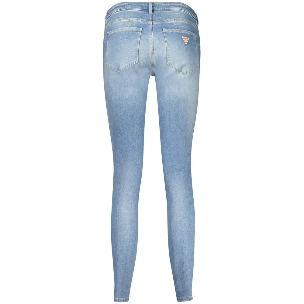 Blue Cotton Skinny Jeans