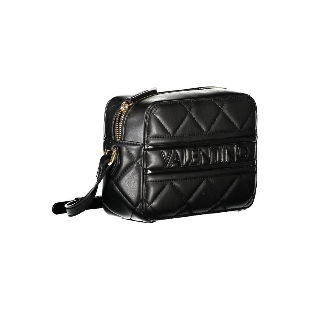 Black Polyurethane Women Shoulder Bag