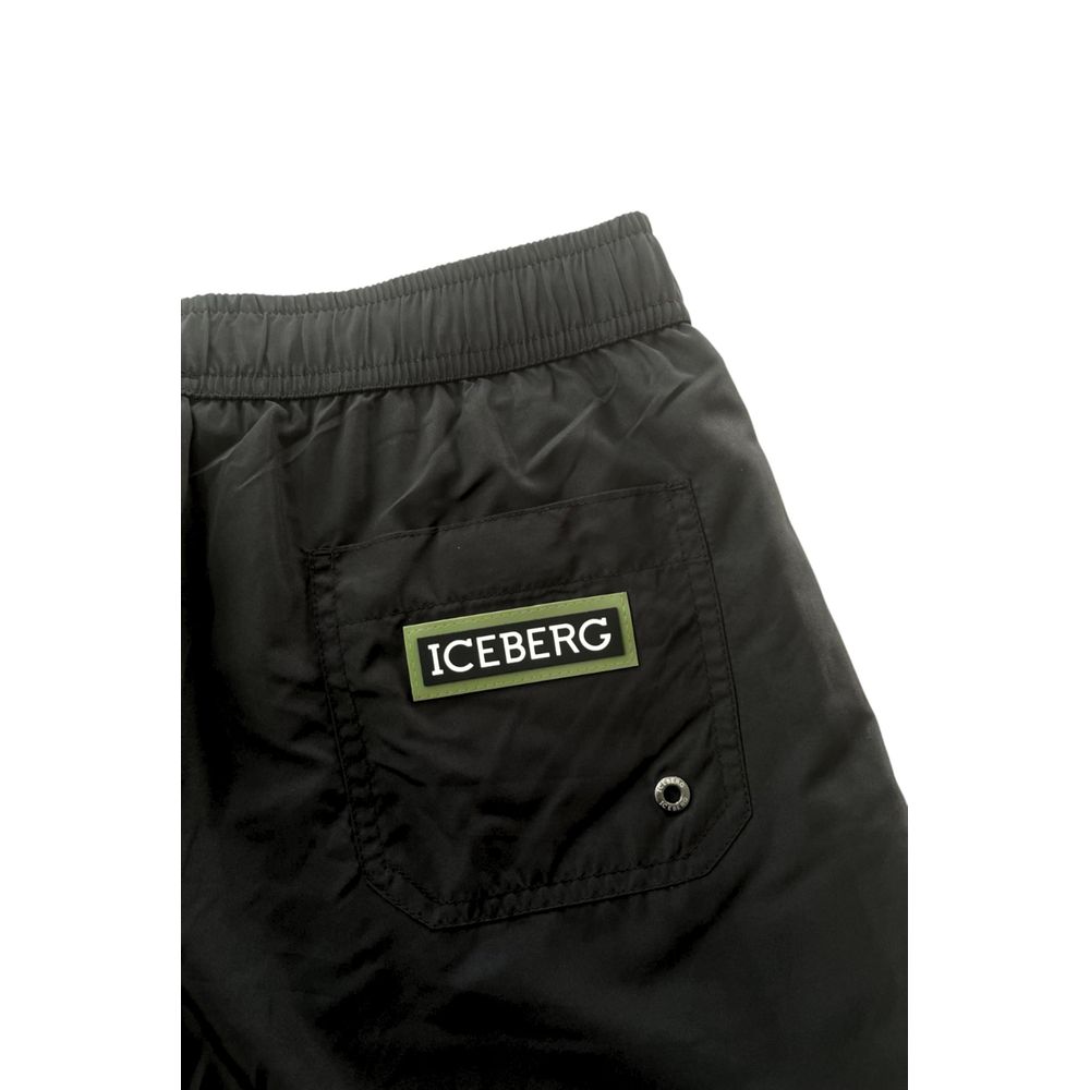 Black Polyester Swimwear