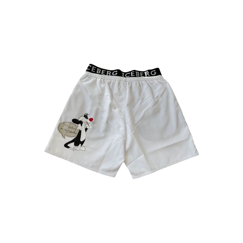 White Polyester Swimwear