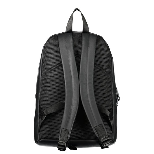 Nero Polyester Men Backpack
