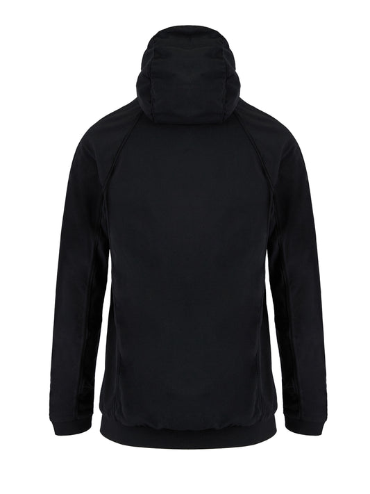 Black Polyamide Hoodie Sweatshirt