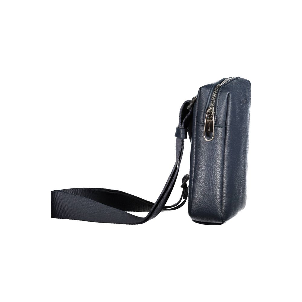 Blu Poliestere Uomo Shoulder Bag