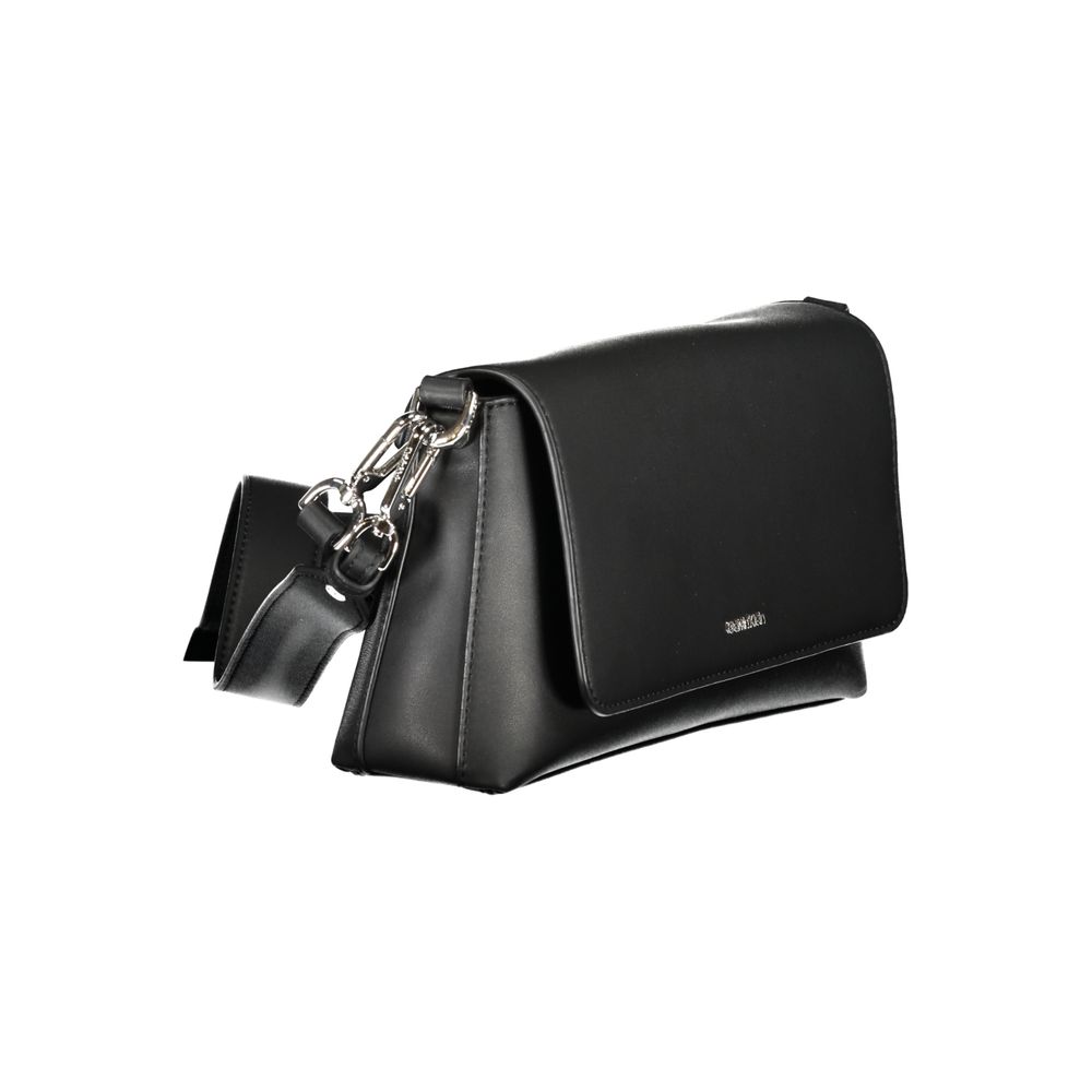 Black Polyester Women Handbag