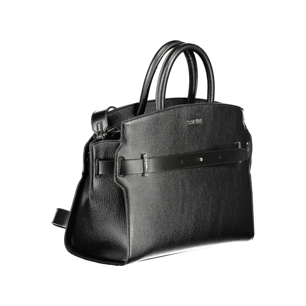 Nero Polyurethane Women Handbag