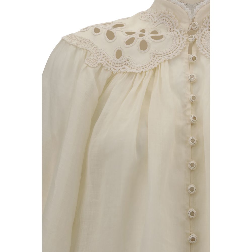 Cream Ramie Blouse
