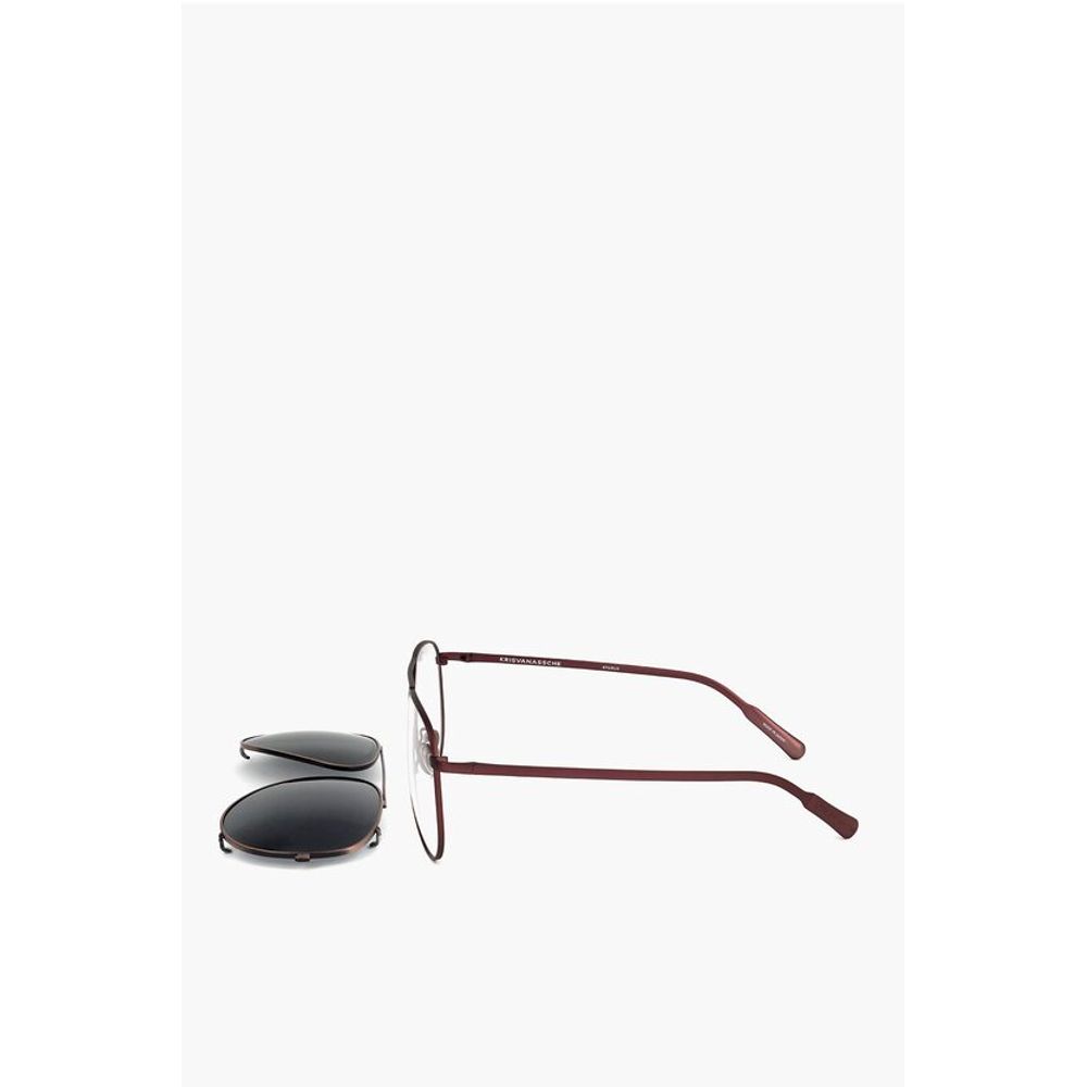 KRIS VAN ASSCHE Aviator Sunglasses with Removable Mask