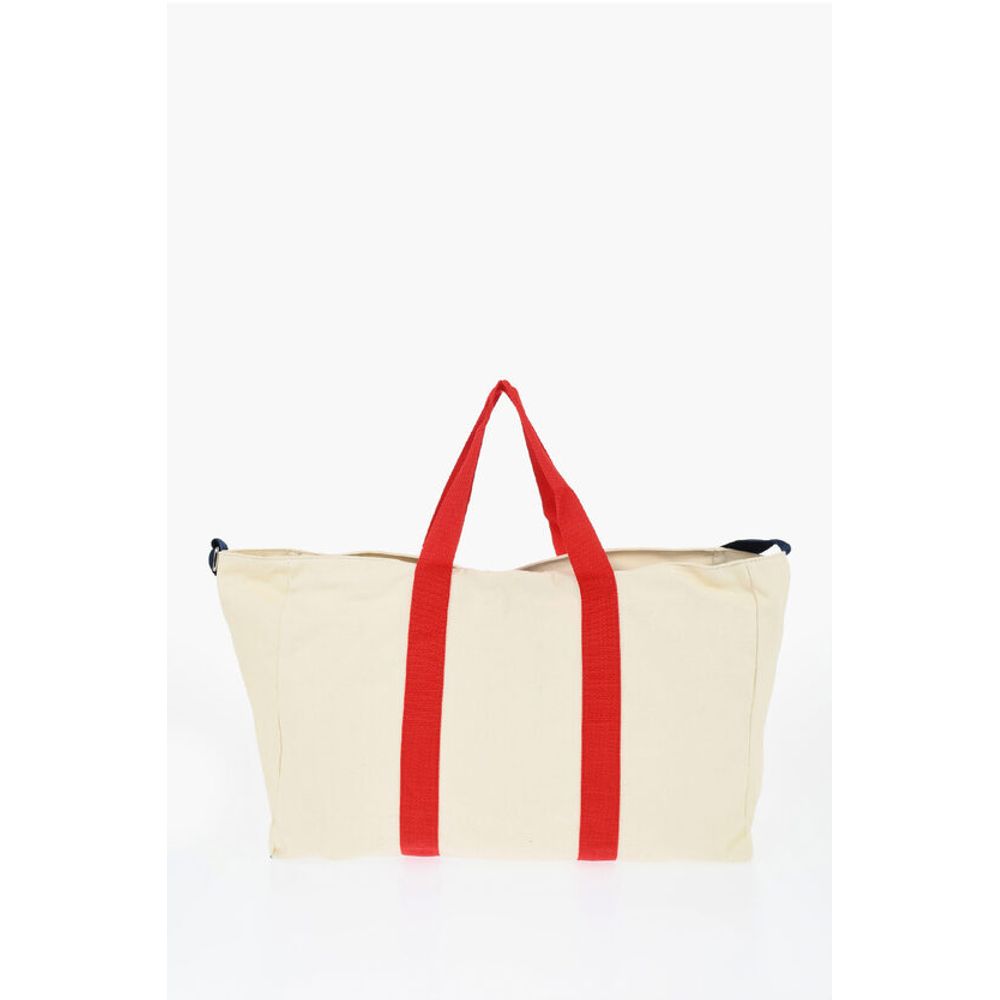 Canvas Tote Bag with Tape Handles and Adjustable Shoulder St