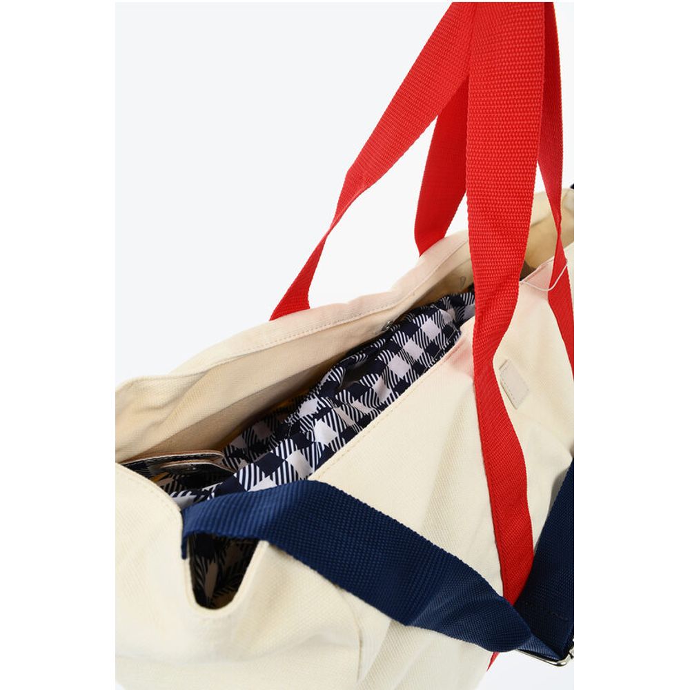 Canvas Tote Bag with Tape Handles and Adjustable Shoulder St