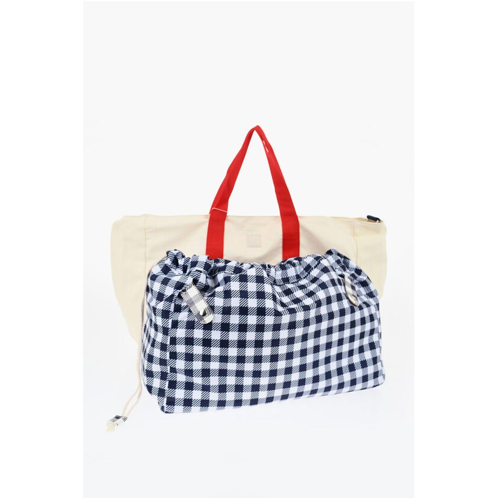 Canvas Tote Bag with Tape Handles and Adjustable Shoulder St
