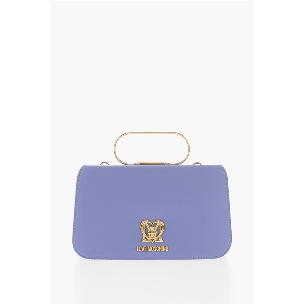 LOVE Solid Color Handbag with Removable Faux Fur Handle