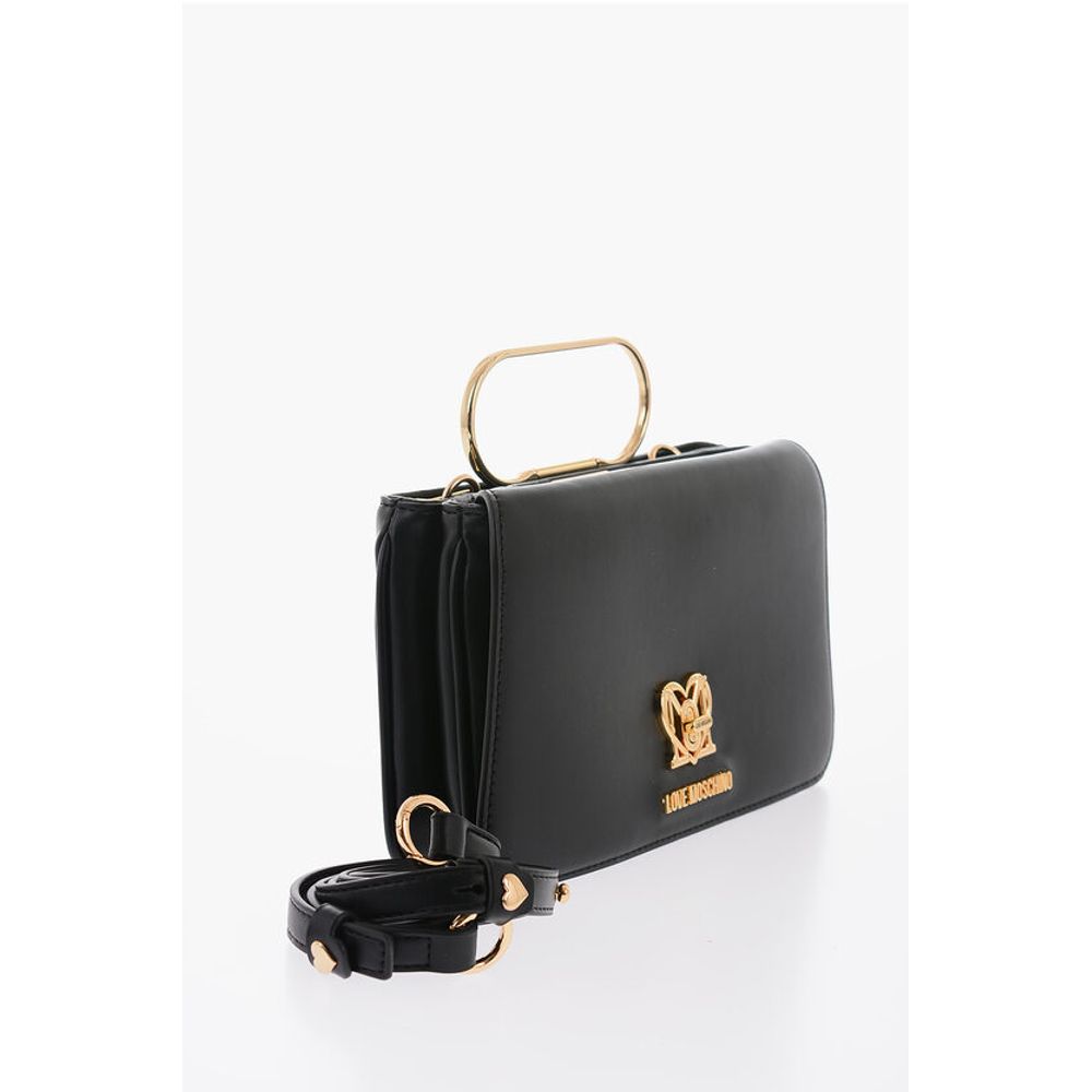 LOVE Solid Color Handbag with Removable Faux Fur Handle