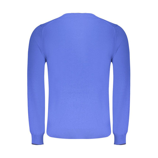 Blue Cotton Men's Sweater