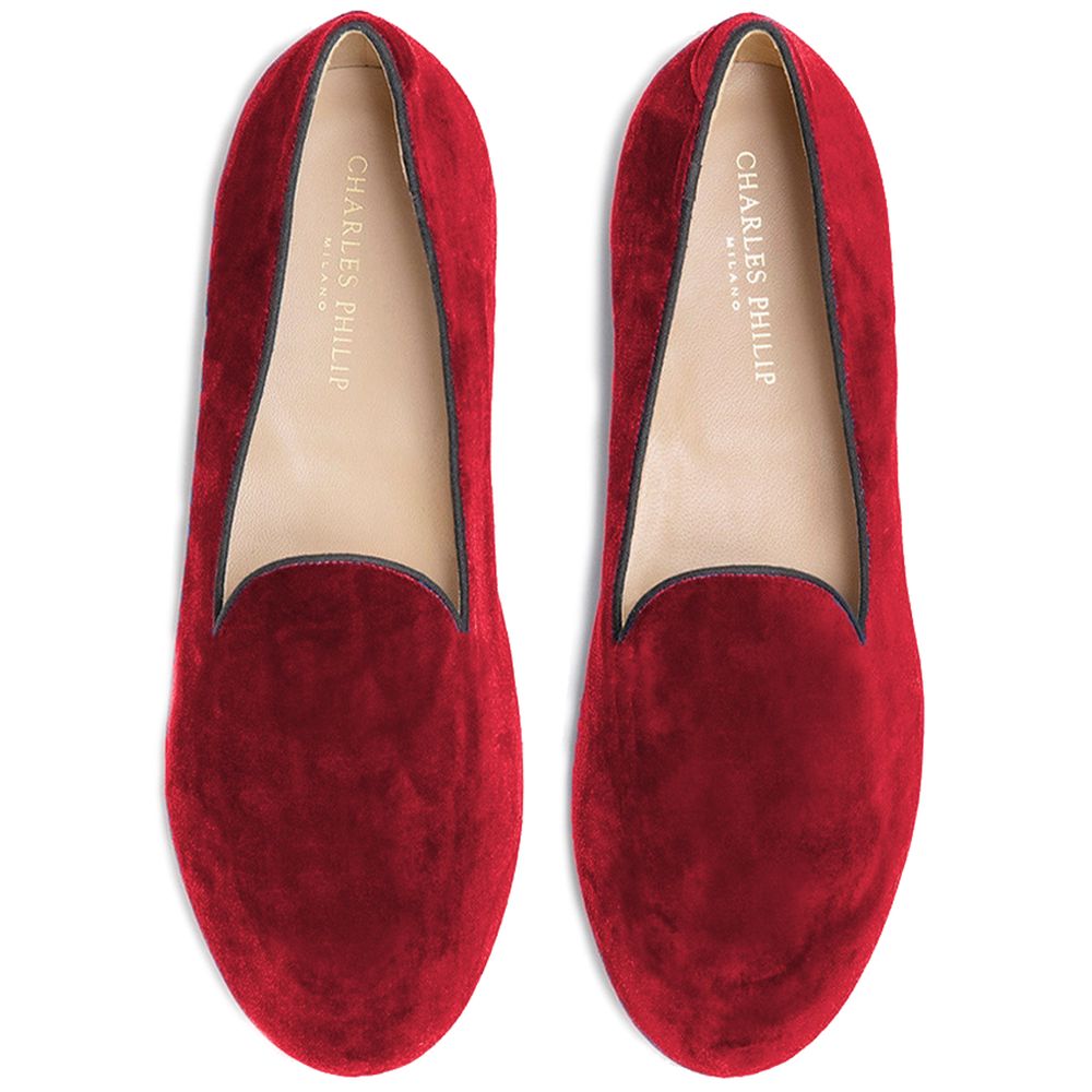 Red Velvet Loafer