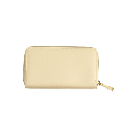 Beige Polyurethane Women's Wallet