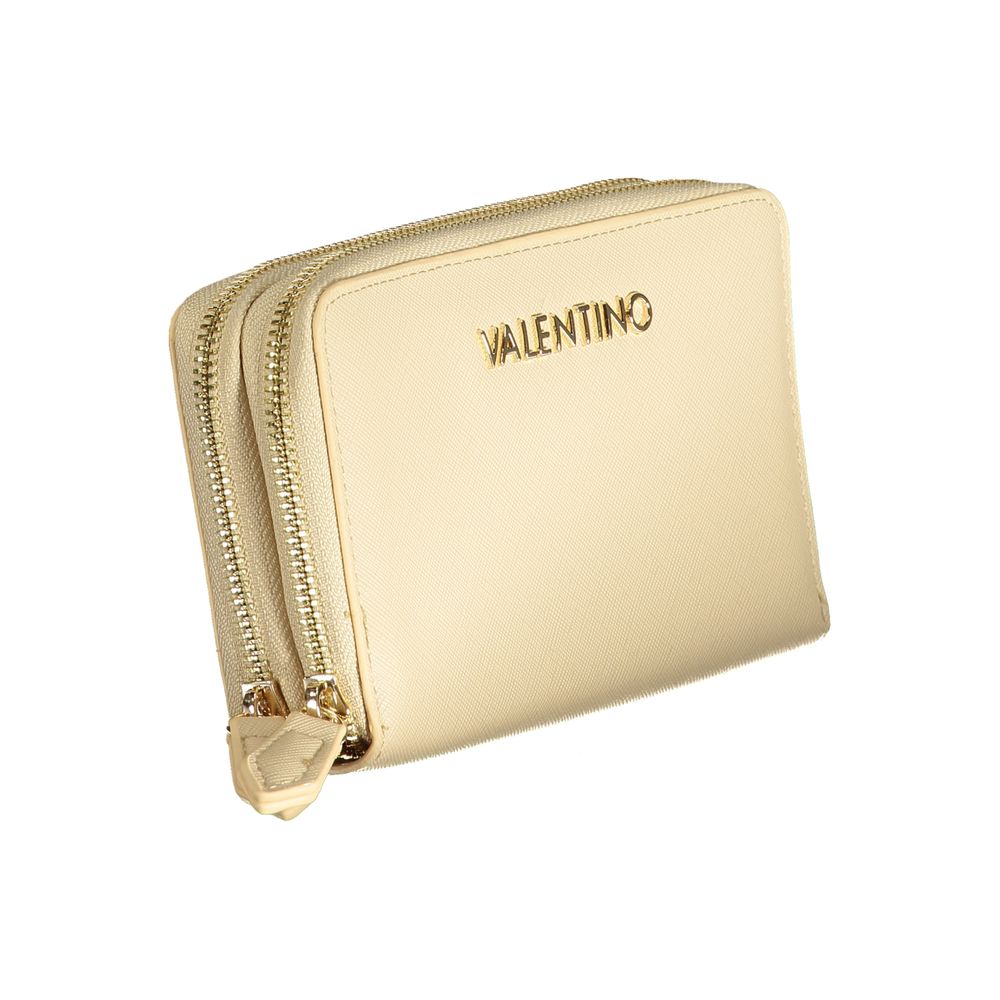 Beige Polyurethane Women's Wallet