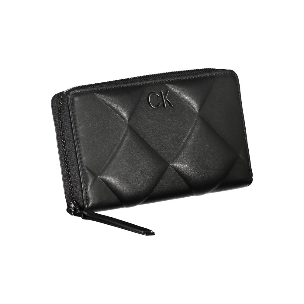 Black Polyester Women Wallet