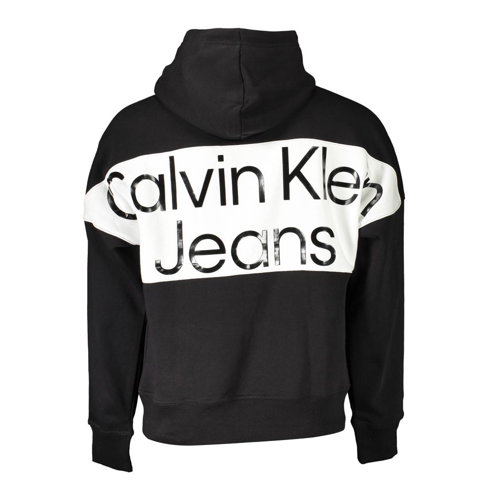 Black Cotton Men Sweatshirt