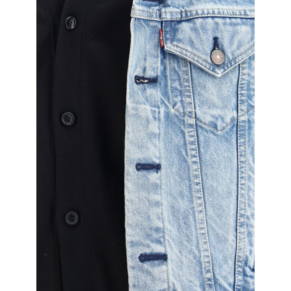 Denim Jacket with Cardigan