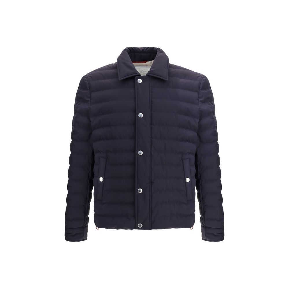 Blue Polyester Coat