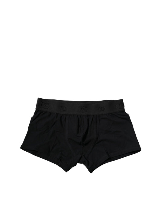 Black Cotton Stretch Regular Boxer Underwear