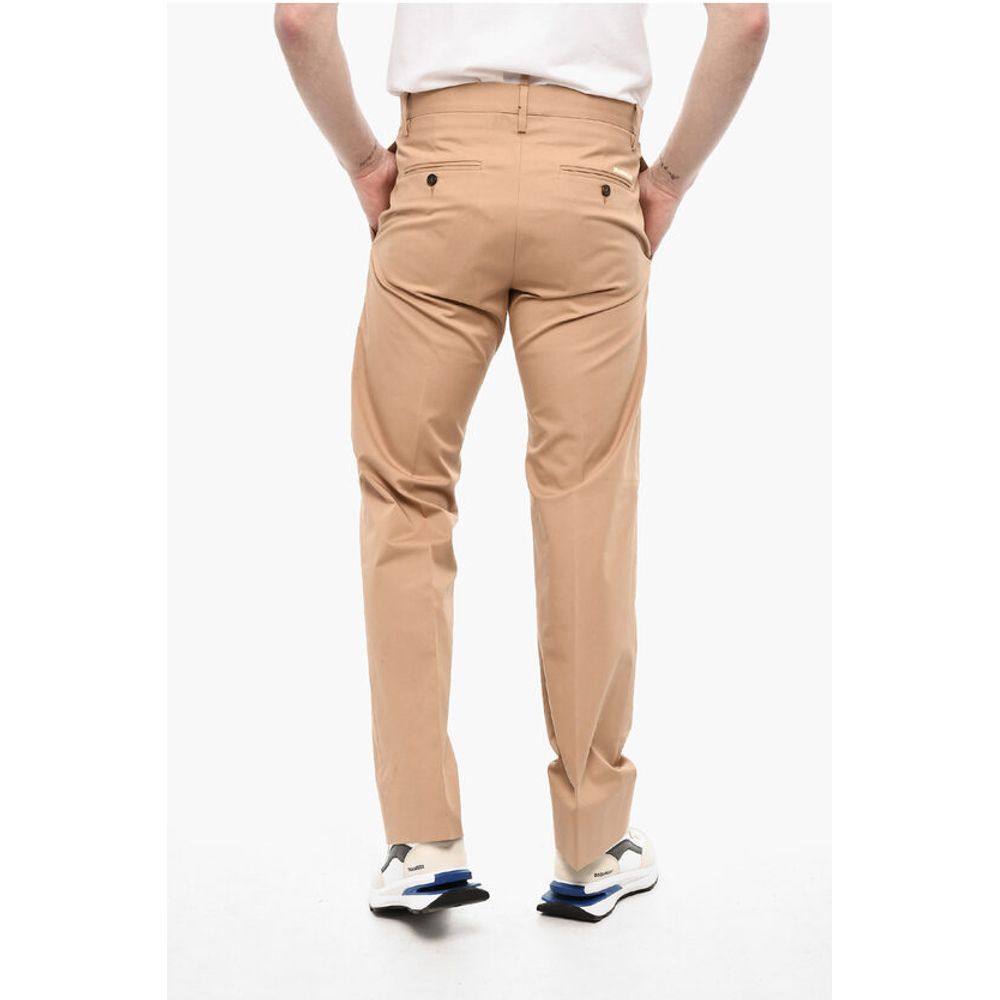 Straight Leg Cotton Twill Pants with Belt Loop