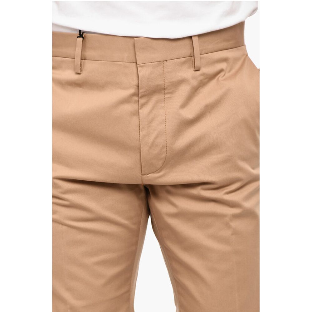 Straight Leg Cotton Twill Pants with Belt Loop