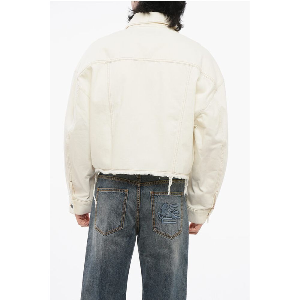 NATACHA RAMSAY-LEVI Denim Jacket with Visible Stitching and