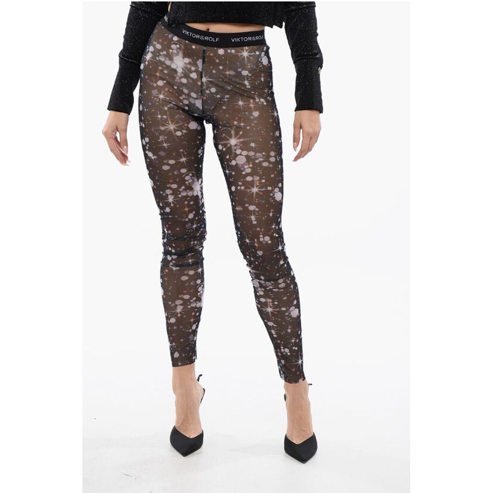 Sparks Print PRIVATE PARTY Sheer Leggings