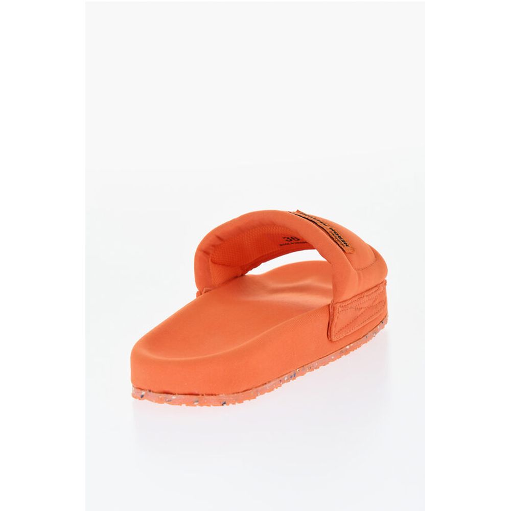 Padded Fabric Sandals with Logo