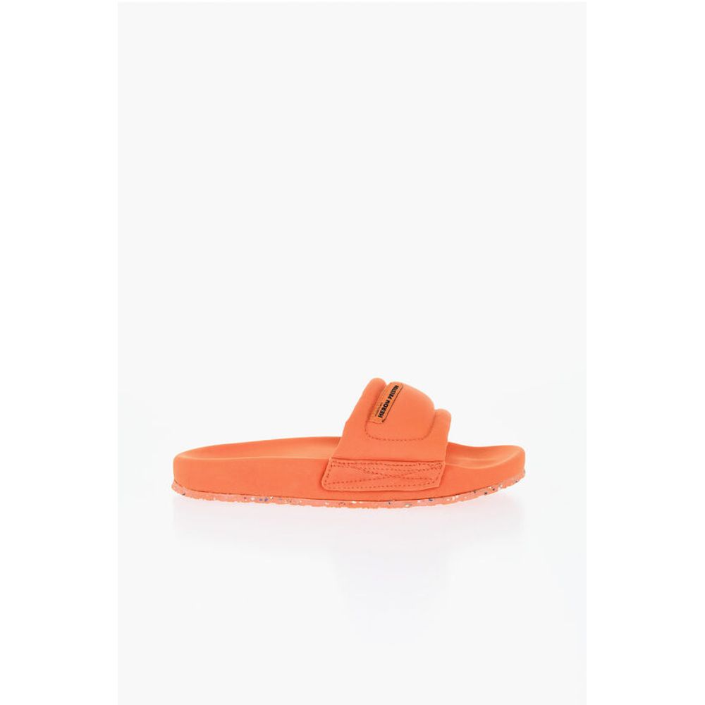 Padded Fabric Sandals with Logo